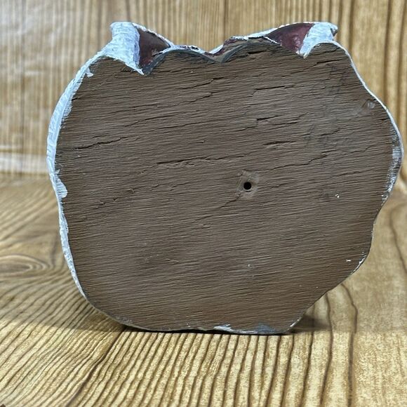 Vintage Santa Clause Pecan Resin Wood Christmas Painted Figure With‎ Clown Rare - Picture 7 of 8